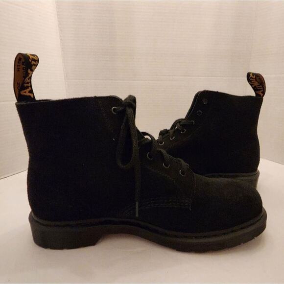 Dr. Martens 101 Mono Lace-Up Boot black suede leather men's‎ size 8 new Grunge - Picture 3 of 13